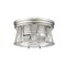 Z-Lite Cape Harbor 2 Light Flush Mount, Brushed Nickel & Clear 491F2-BN - alternate 5